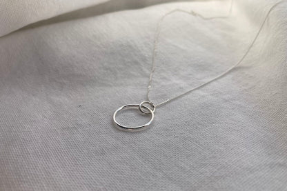 Sterling Silver Charm Holder Circle Pendant to add on Charms