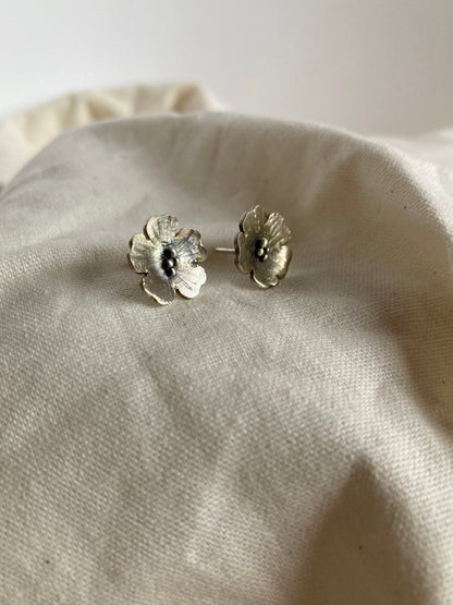 Sterling Silver Flower Stud Earrings inspired by the Cosmos Flower