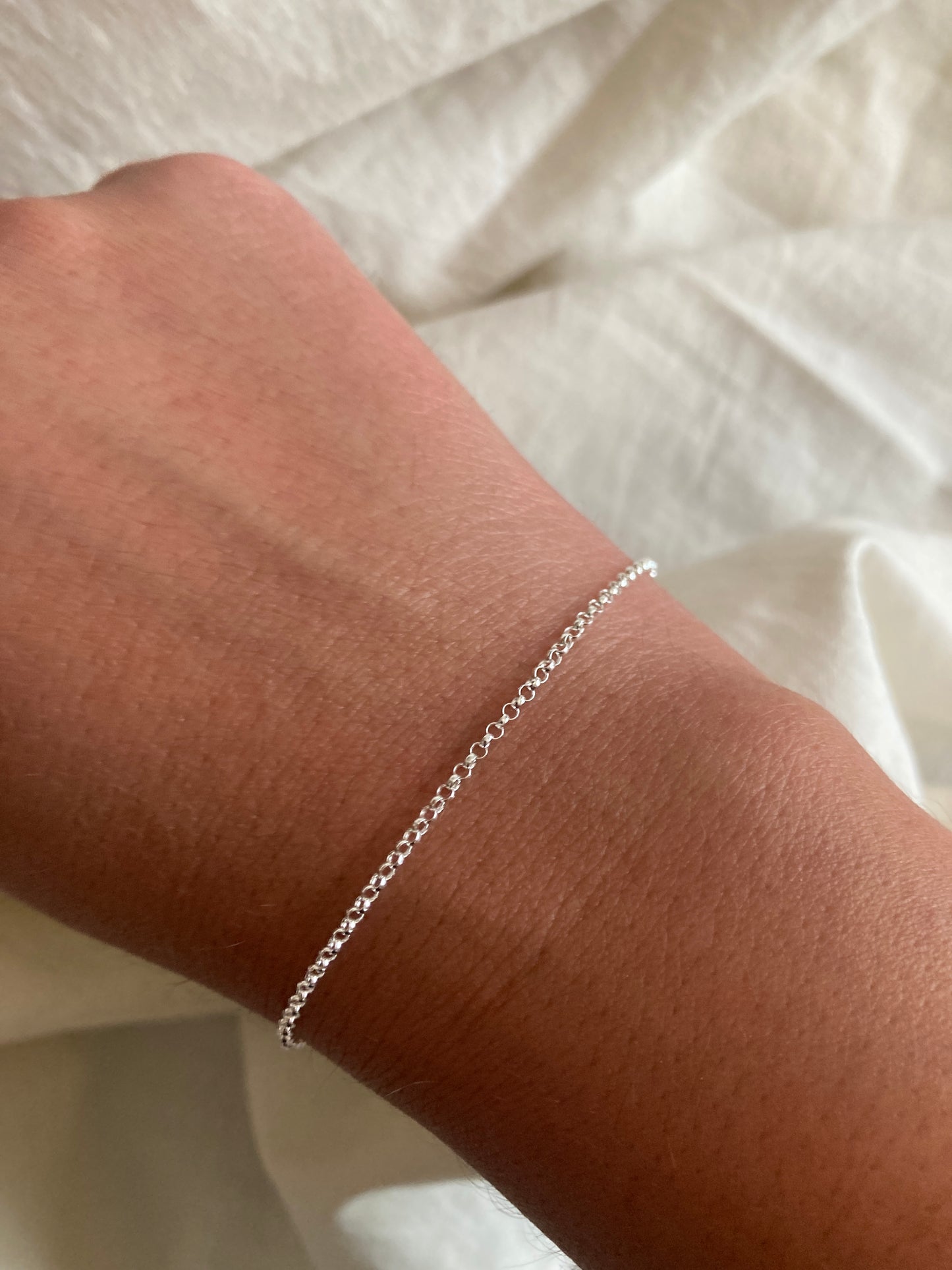 Sterling Silver Dainty Chain Bracelet