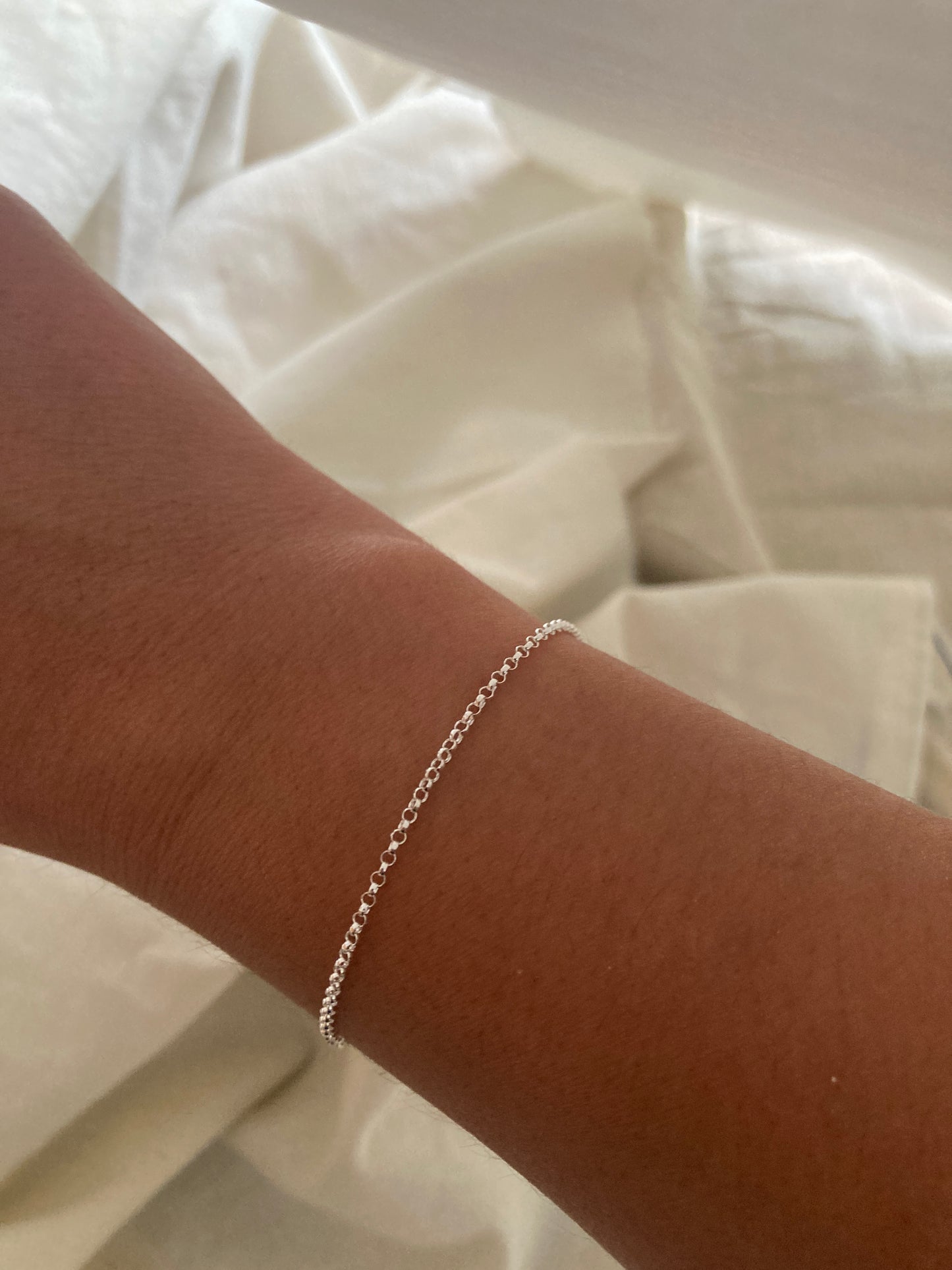 Sterling Silver Dainty Chain Bracelet