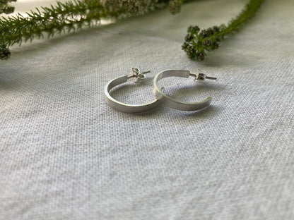 Sterling Silver Everyday Hoop Earrings - 18mm diameter
