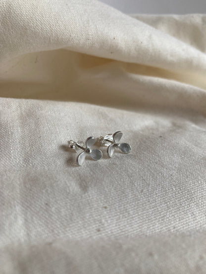 Sterling Silver 3 petal Flower Earrings