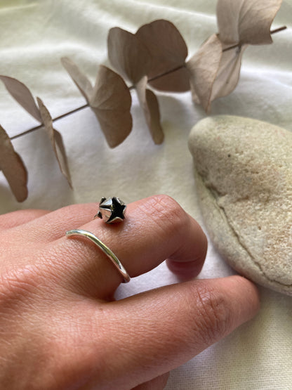 Sterling Silver One of a Kind Flower Wrap Ring