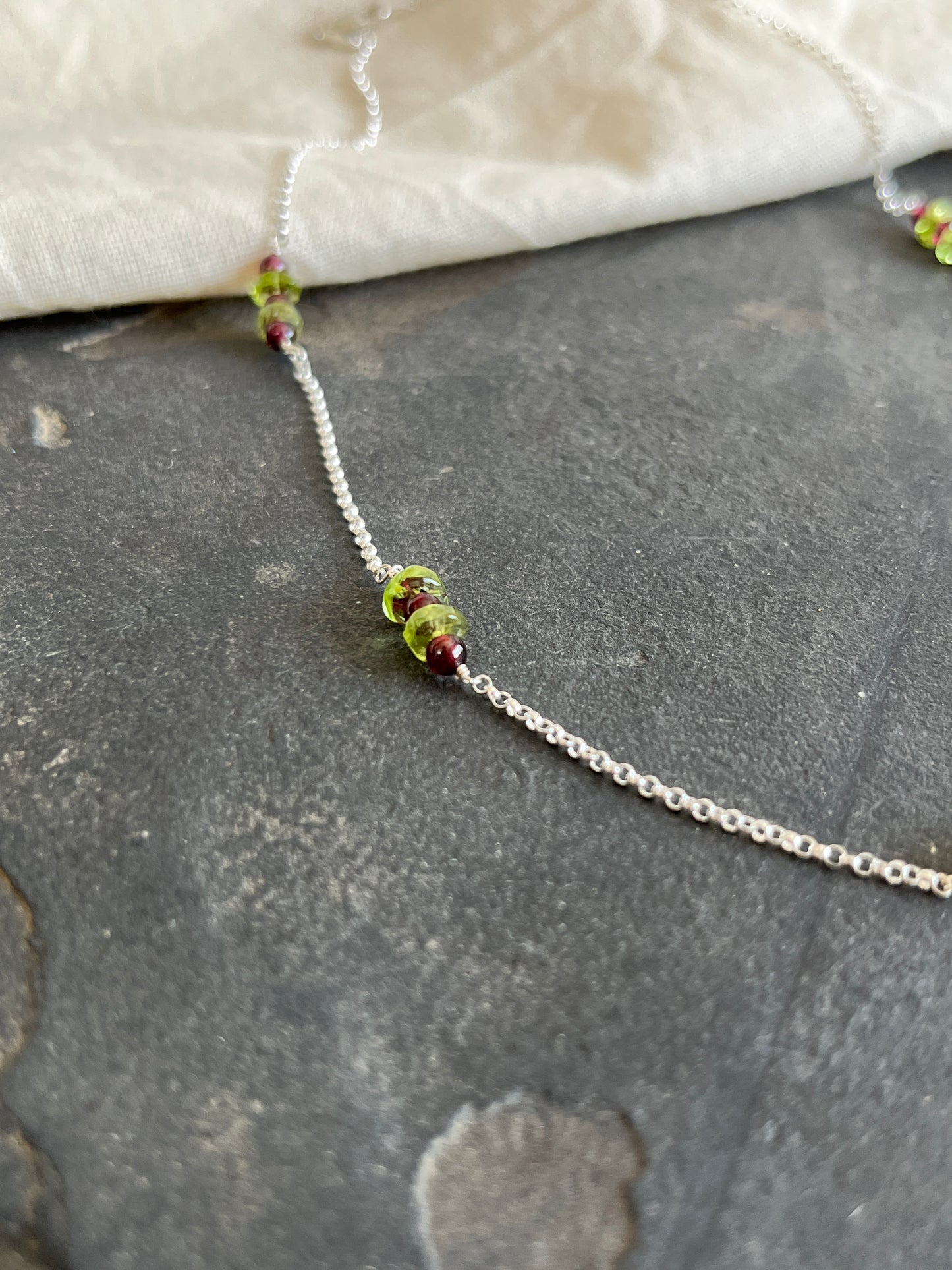 Garnet & Peridot Necklace