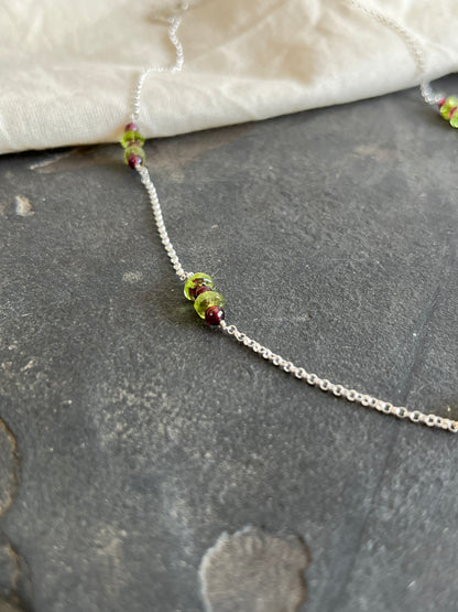 Garnet & Peridot Necklace