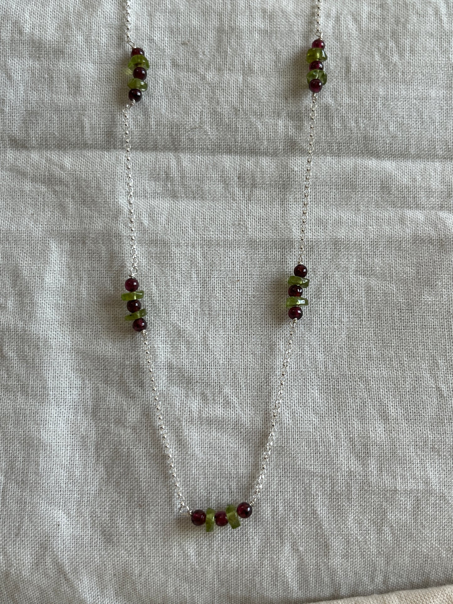 Garnet & Peridot Necklace