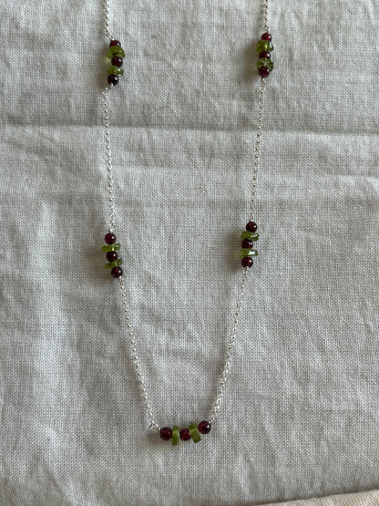 Garnet & Peridot Necklace