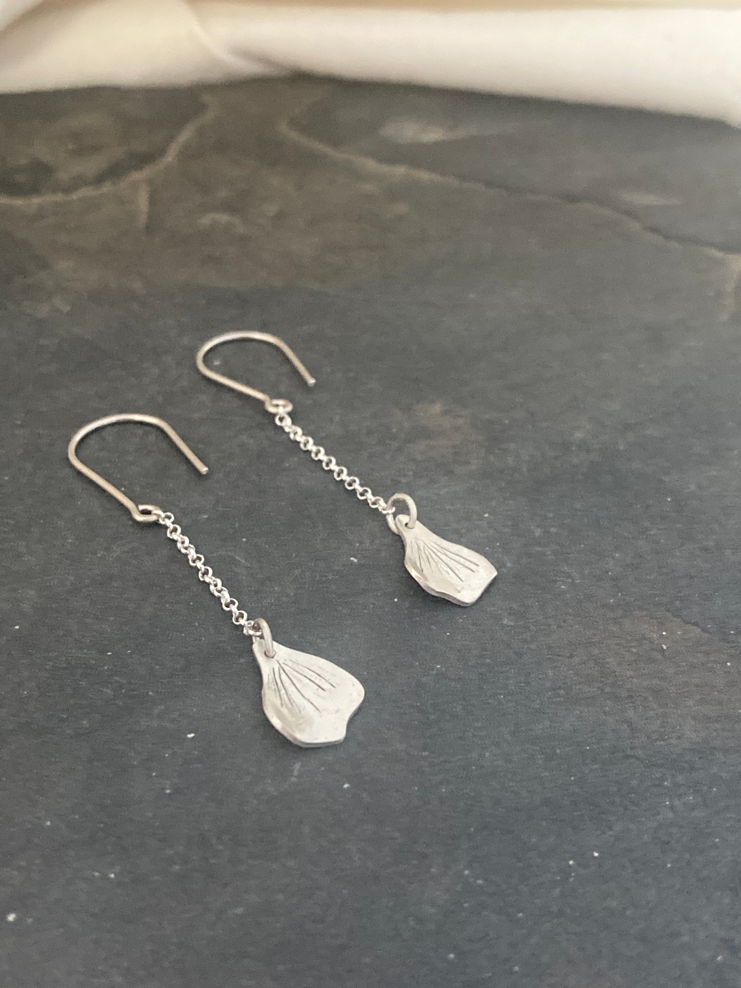 Hydrangea Petal Dangle Earrings