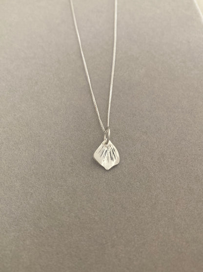 Sterling Silver Hydrangea Petal Pendant on Silver Chain