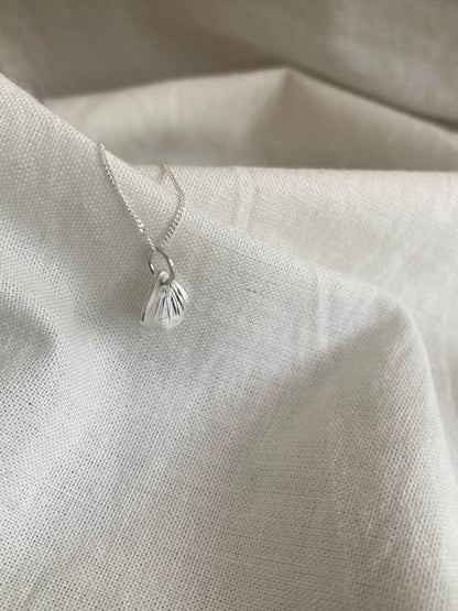 Sterling Silver Hydrangea Petal Pendant on Silver Chain