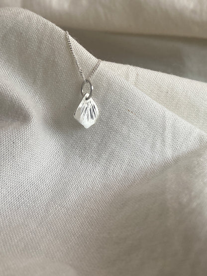 Sterling Silver Hydrangea Petal Pendant on Silver Chain