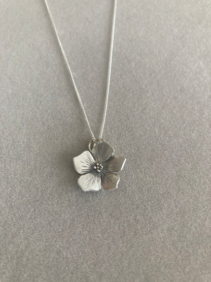 Sterling Silver Flower Pendant, inspired by Hydrangea Flowers