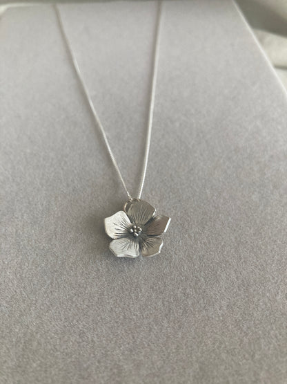 Sterling Silver Flower Pendant, inspired by Hydrangea Flowers