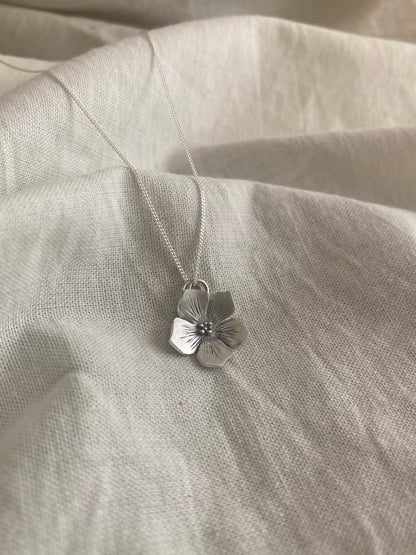 Sterling Silver Flower Pendant, inspired by Hydrangea Flowers