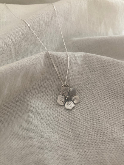 Sterling Silver Flower Pendant, inspired by Hydrangea Flowers