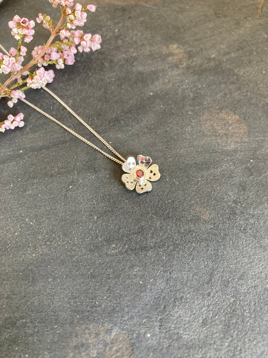 Wildflower Garnet Pendant