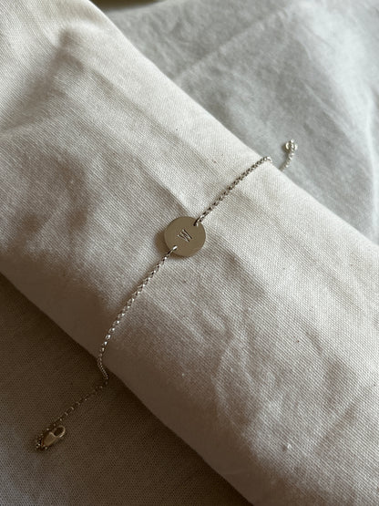 Initial Disc Bracelet