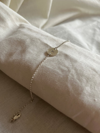 Initial Disc Bracelet