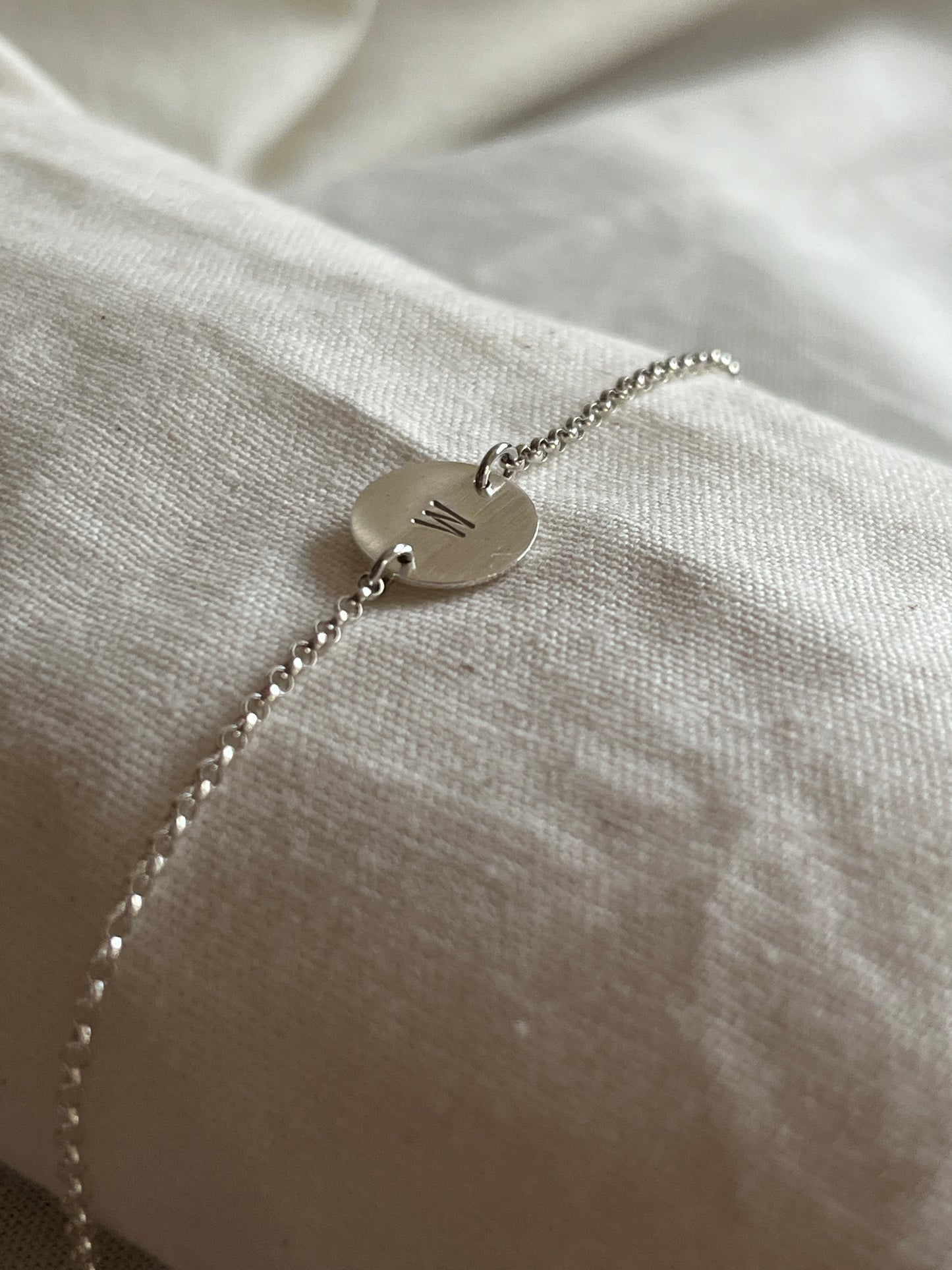 Initial Disc Bracelet
