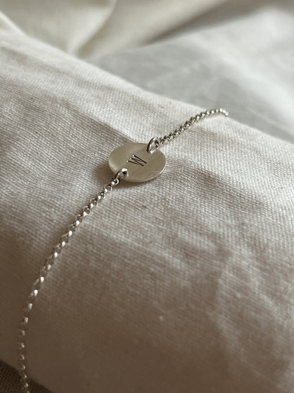 Initial Disc Bracelet