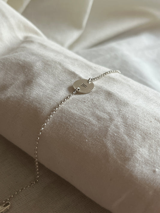 Initial Disc Bracelet