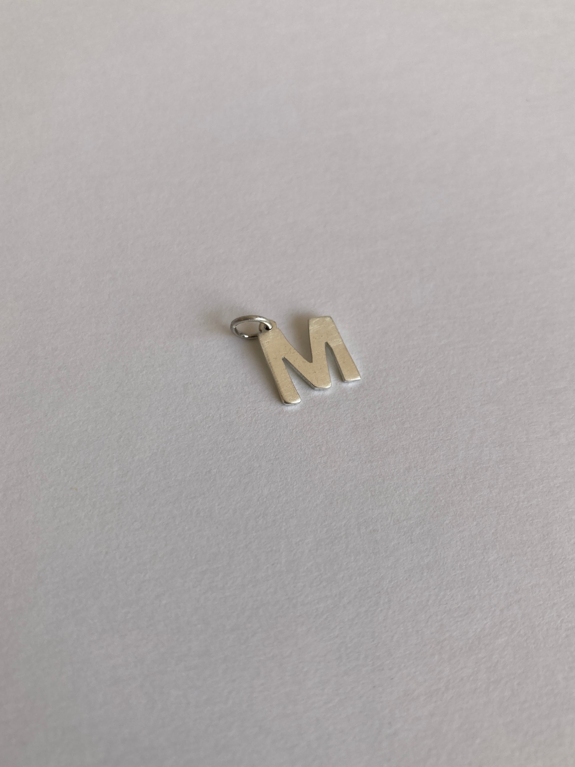 Sterling Silver Initial Charms - letter M