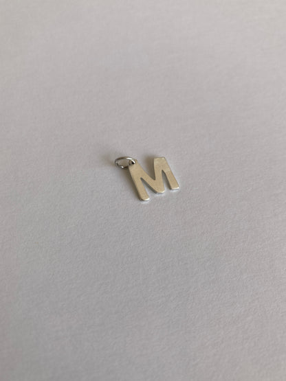Sterling Silver Initial Charms - letter M