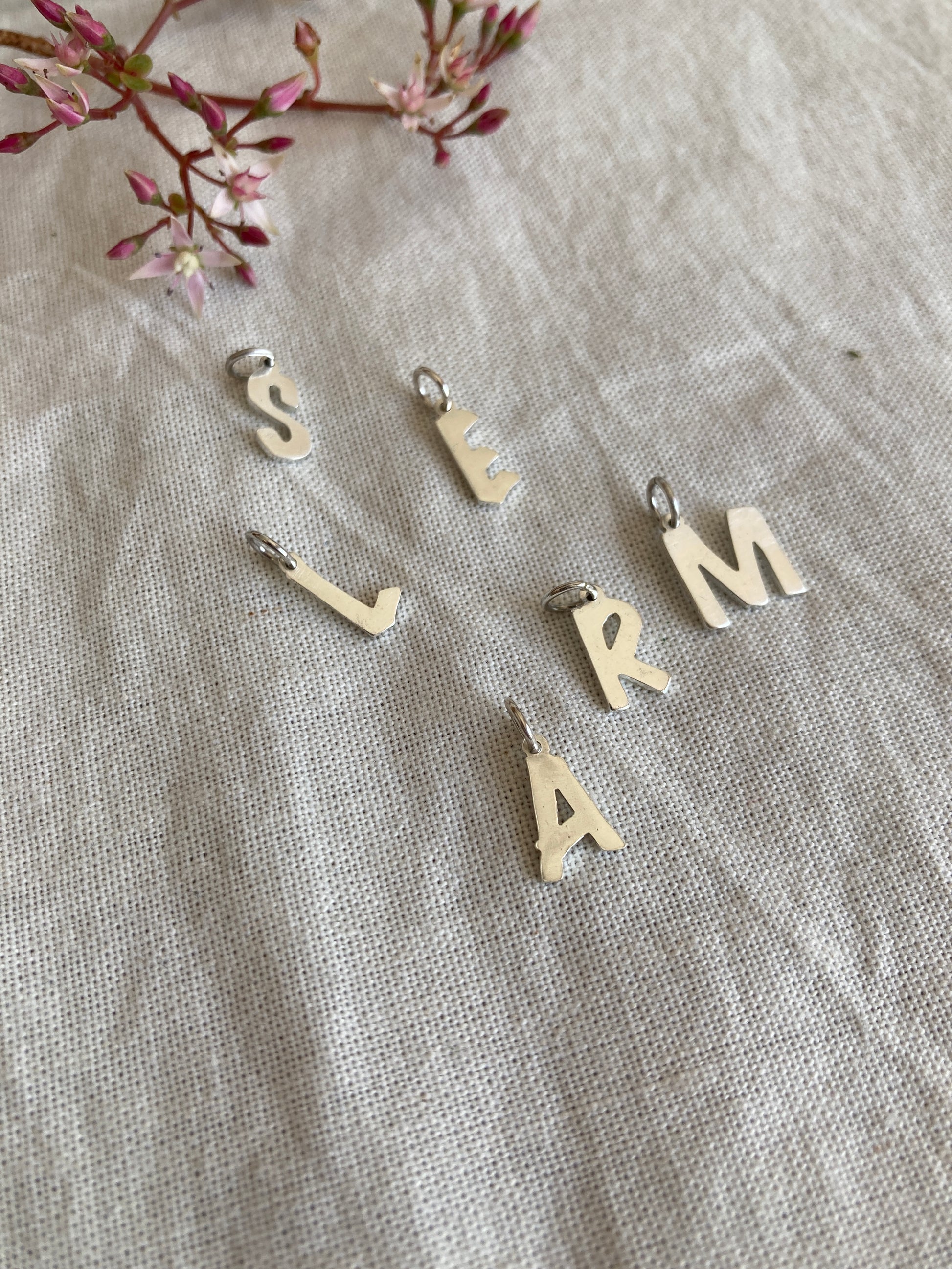 Sterling Silver Initial Charms to be added onto your favourite necklace