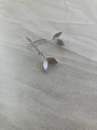 Sterling Silver Petals Earrings on Hooks