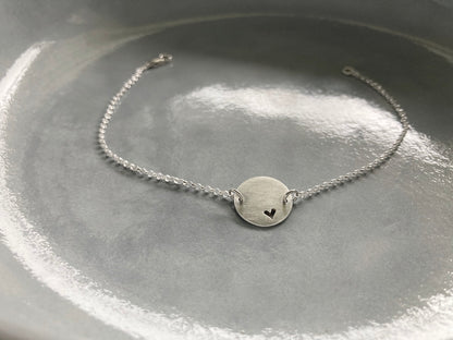 Sterling Silver 13mm Bauble Disc Bracelet