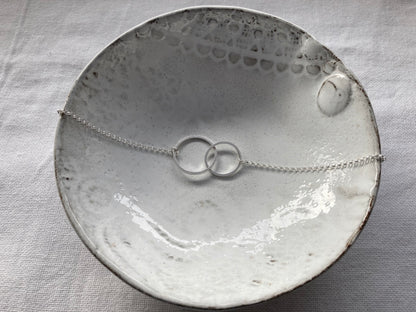 Sterling Silver Double Circle Bracelet