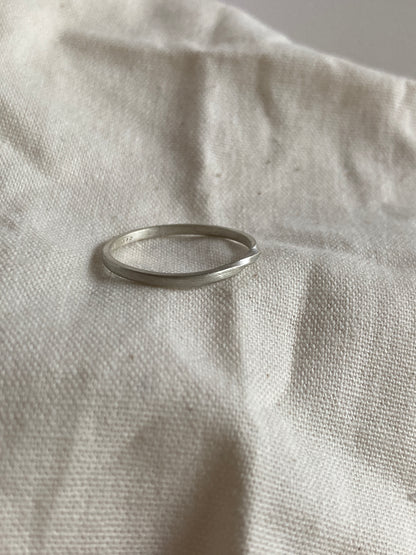 Sterling Silver Thin Band with a Twist