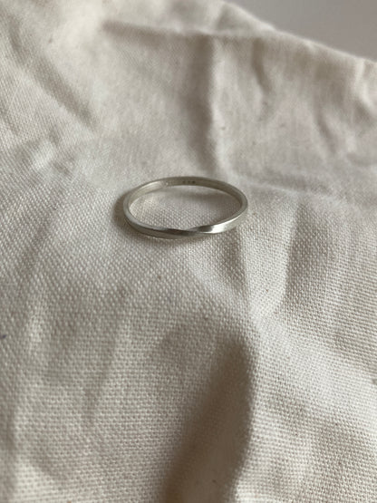 Sterling Silver Thin Band with a Twist