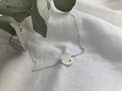 Sterling Silver 13mm Bauble Disc Bracelet