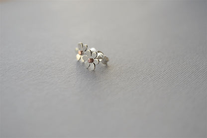 Sterling Silver Blossom Stud Earrings