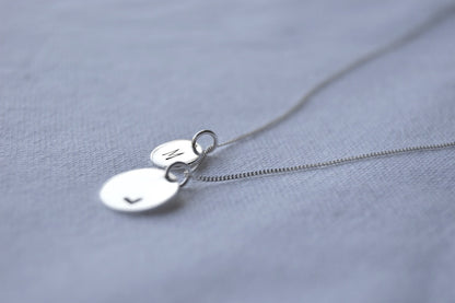 Bauble & Small Initial Disc Pendant set 1