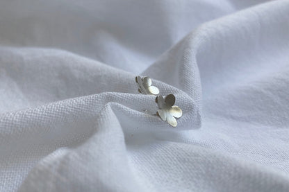 Sterling Silver 5 petal Flower Stud Earrings