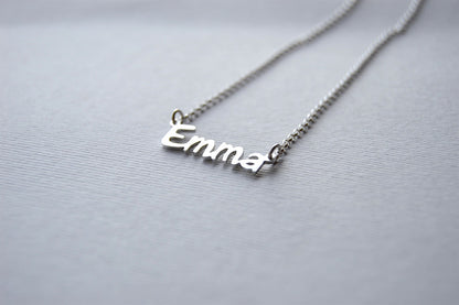 Sterling Silver Name Necklace on Sterling Silver Chain