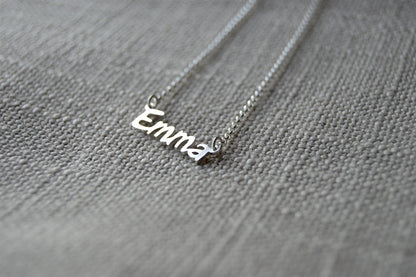 Sterling Silver Name Necklace on Sterling Silver Chain