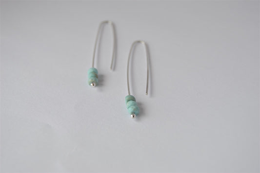 U-Shape Turquoise Hook Earrings