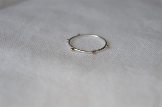 Everyday Ring with Copper Bobbles