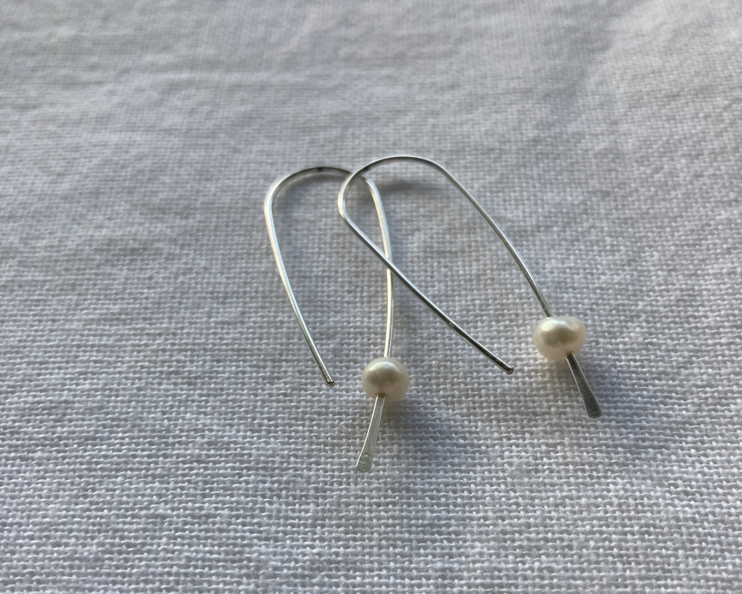 Pearl Hook Earrings - 1 Pearl