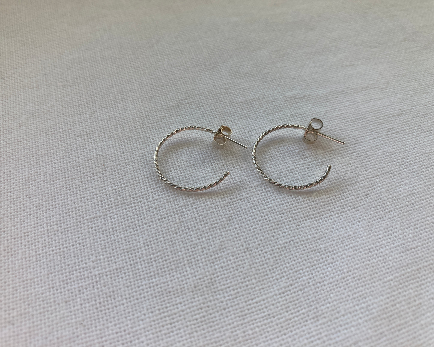 Dainty Twisted Wire Hoop Earrings