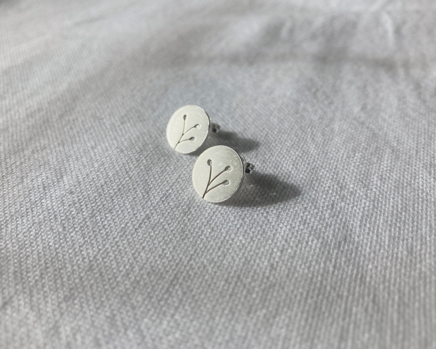 Botanical Collection Disc Stud Earrings